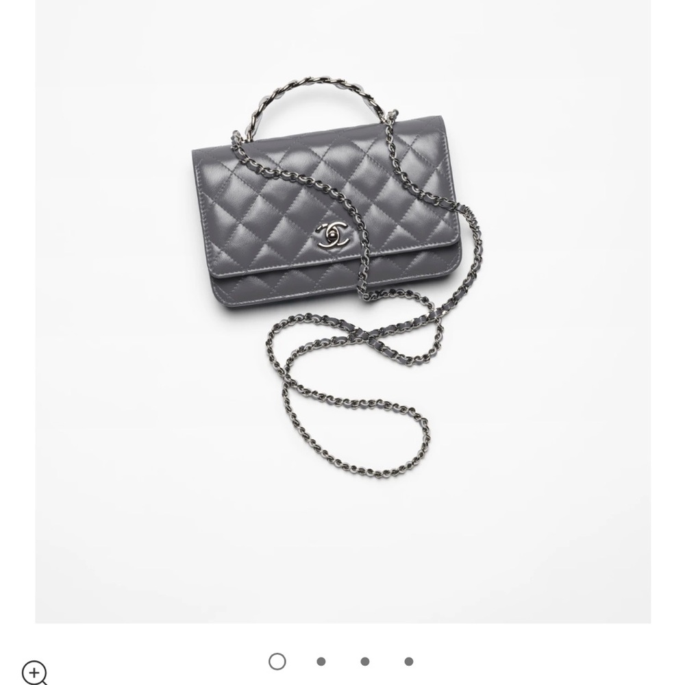 Chanel grey WOC with handle